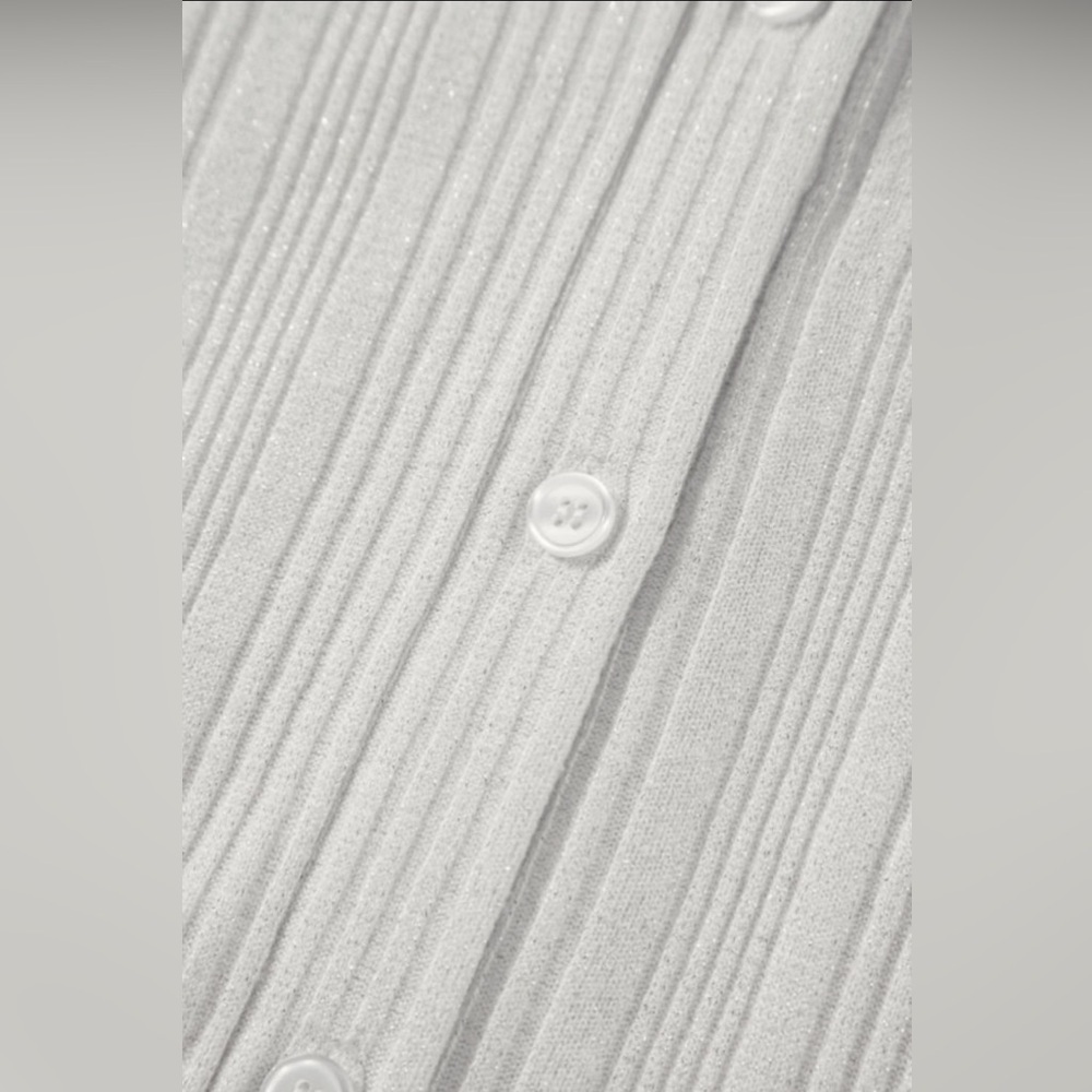 Cream Ribbed Cardigan - Picture 12 of 15